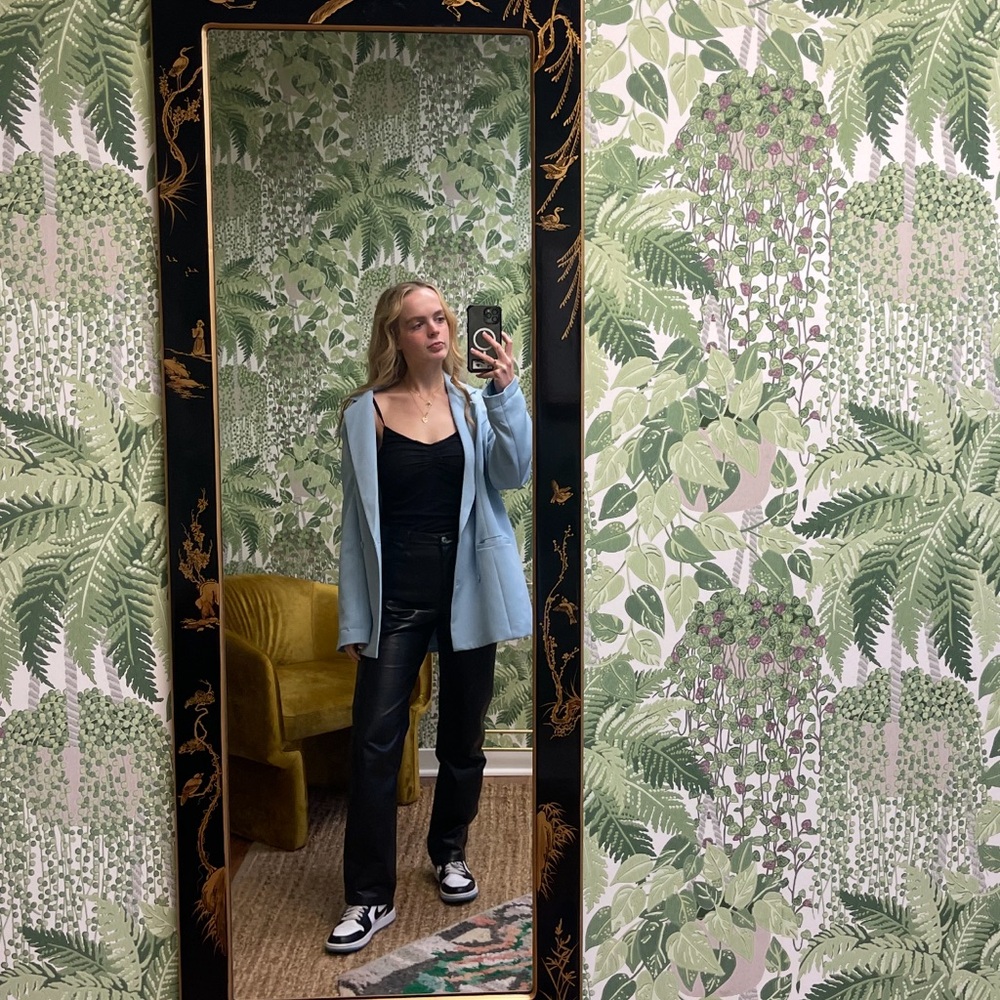 Lioness Light Blue Double-Breasted Blazer